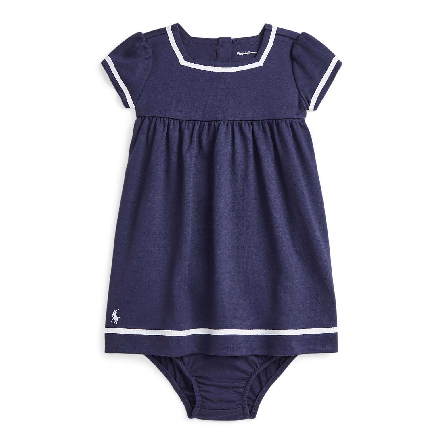 Ralph Lauren Striped Stretch Ponte Dress & Bloomer